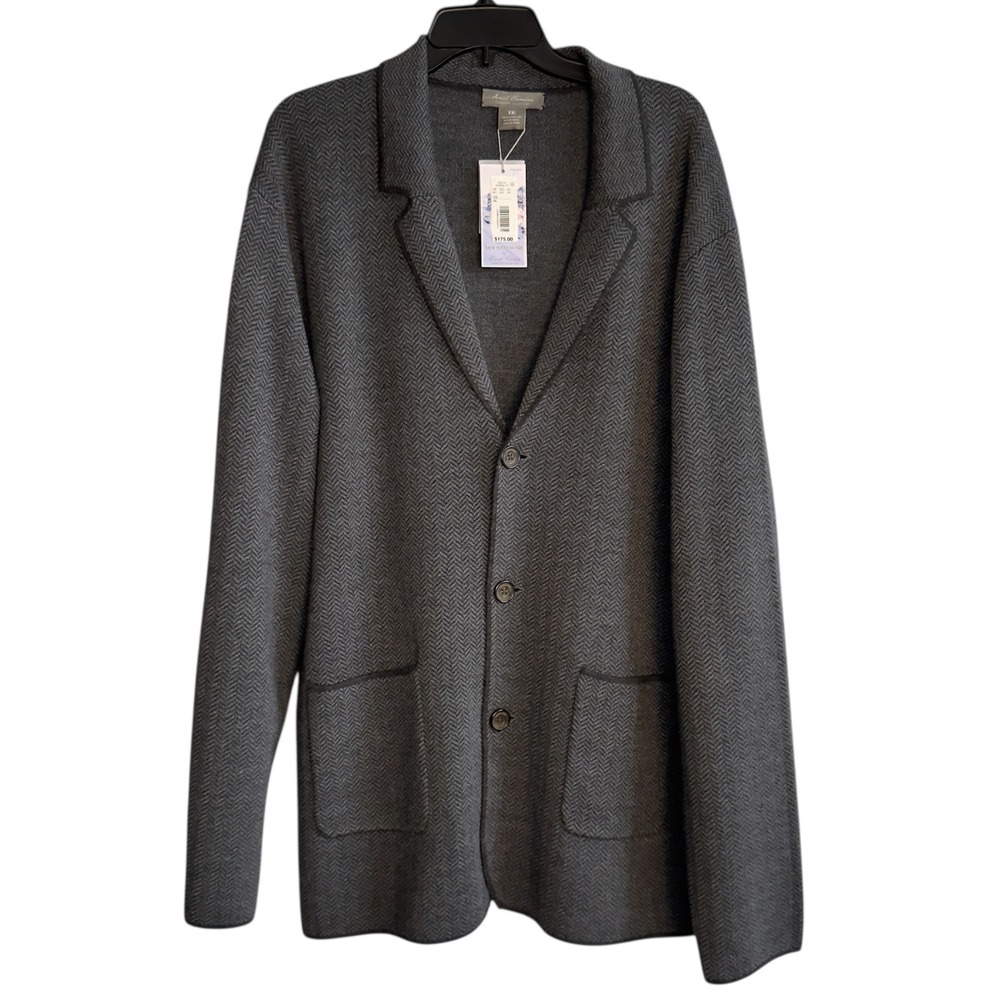 Daniel Cremieux Mens 2XL‎ Gray Cardigan Mount Lussari Collection NWT
